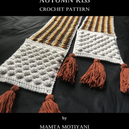 Autumn Kiss Scarf Crochet Pattern For Women