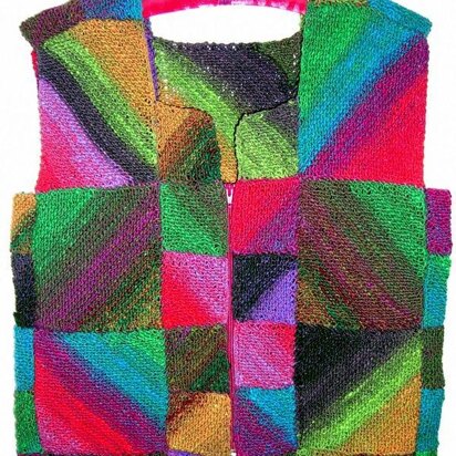 Zip Front Gilet (allsquareknits)