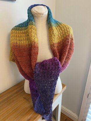 Pebble Beach Side to Side Shawl DK