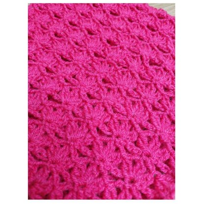 Pink throw stitch crochet pattern