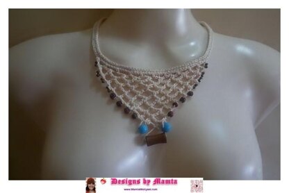 Crochet Necklace Pattern Beaded Lace Jewelry