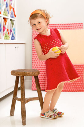 Girl's Sundress in Blue Sky Fibers Worsted Cotton - Downloadable PDF