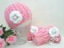 Knitted Baby Set with Crochet Flowers by Elena Mitchell Booties and Hat