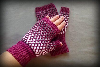 Color Drops Fingerless Gloves