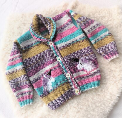 Child's Unicorn Cardigan