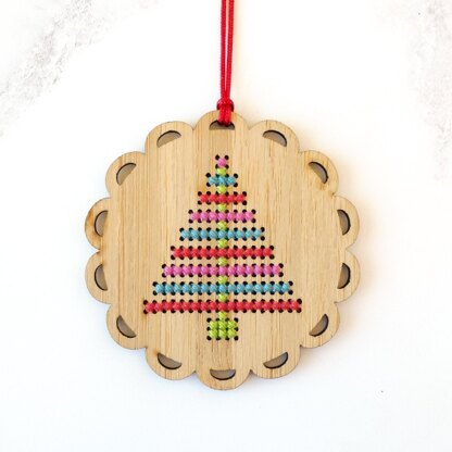 Red Gate Stitchery Christmas Tree Ornament Cross Stitch Kit