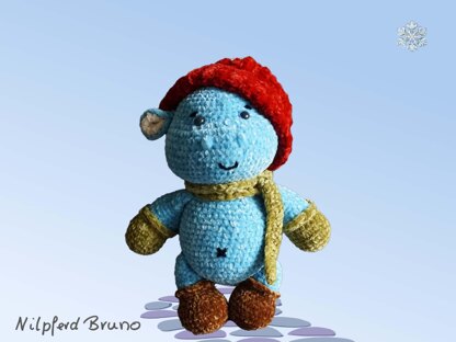 Crochet Pattern Hippo Bruno