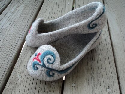 Summer Slippers Felted Knit for Women