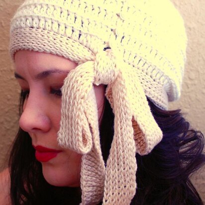 Millie Side Tie Cloche (Crochet/Tunisian Version)