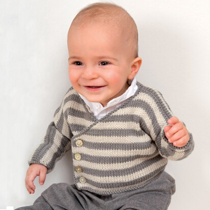 Baby Wrap Over Cardigans in Rico Baby Merino DK - 269 - Downloadable PDF