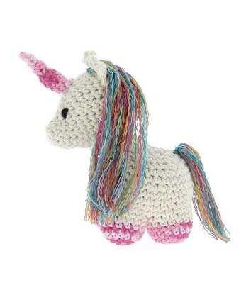 Rainbow Unicorn Nora Toy in Hoooked Eco Barbante - Downloadable PDF