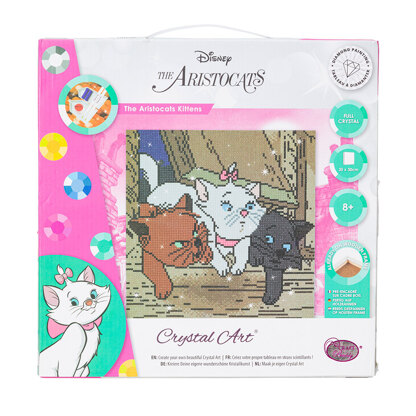 Crystal Art The Aristocats Kittens Framed Portrait Diamond Painting Kit