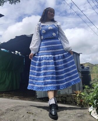 Striped Lace Skirt