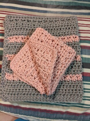 Trinity Star washcloth and dish towel