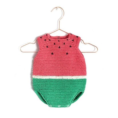 5 sizes- Crochet Watermelon Romper