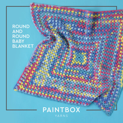 Round and Round Baby Blanket - Free Crochet Pattern For Babies in Paintbox Yarns Baby DK Prints by Paintbox Yarns