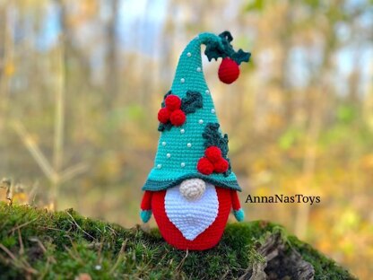 Christmas gnome in green hat