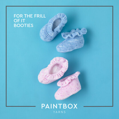 For the Frill of it Booties - Free Crochet Pattern For Babies in Paintbox Yarns Baby DK Prints by Paintbox Yarns