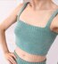 Square neck crop top from cotton