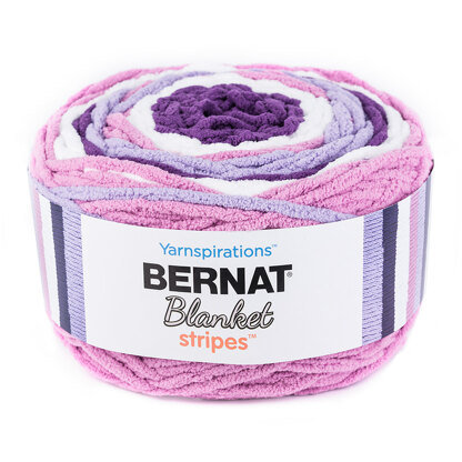 Bernat Blanket Stripes Yarn - Eggplant