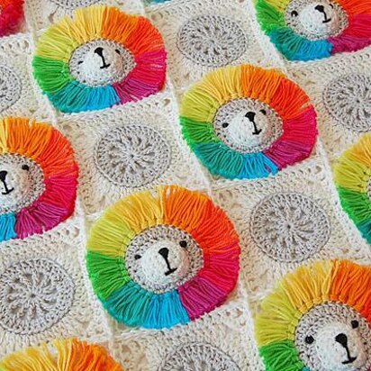 Rainbow Lion Baby Blanket