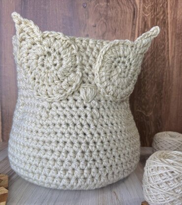 Owl Basket (Crochet Bulky Version)