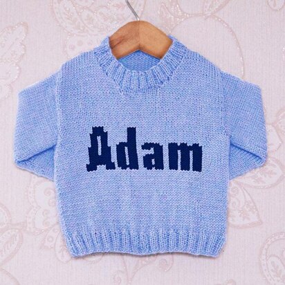Intarsia - Adam Moniker Chart - Childrens Sweater