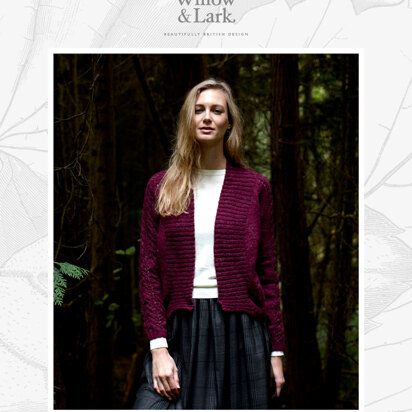 "Lily Cardigan" - Cardigan Knitting Pattern For Women in Willow & Lark Woodland