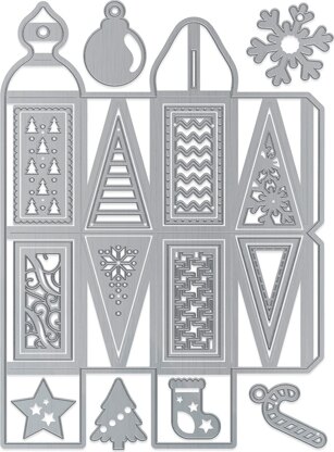 Tonic Studios Verso Dimensions Dies 20/Pkg - Winter Wonderland Bauble Set