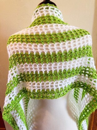 Crochet Open Weave Summer Shawl