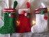 Pompom Christmas stocking cutlery holder chocolates & treats cover