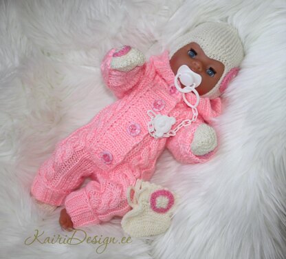 Cabled jumpsuit baby doll