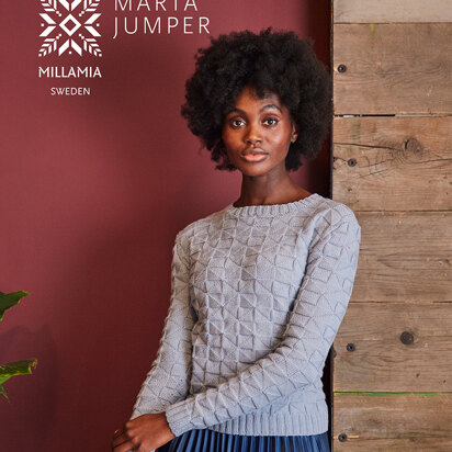 Marta Jumper - Knitting Pattern for Women in MillaMia Naturally Soft Merino - Downloadable PDF