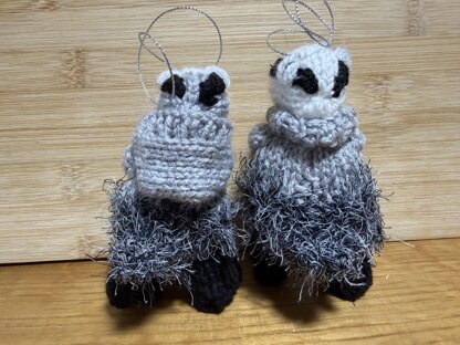 Mini Badger Wearing Valentine’s Day Jumper/Hoodie Ferrero Rocher/Lindor Cover/Hanging Decoration Knitting Pattern