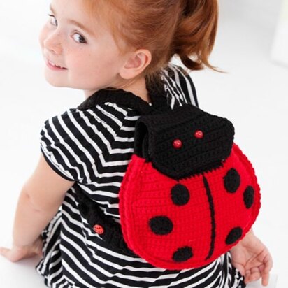 Lady Bug Backpack in Red Heart Super Saver Economy Solids - LW2877
