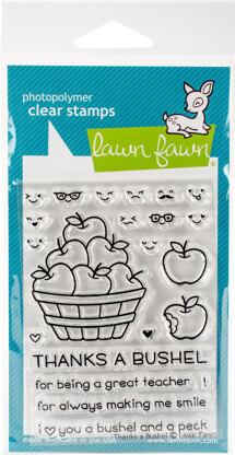 Lawn Fawn Clear Stamps 3"X4" - Thanks A Bushel