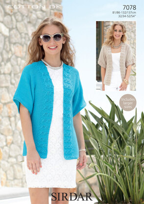 Jackets in Sirdar Cotton DK - 7078 - Downloadable PDF