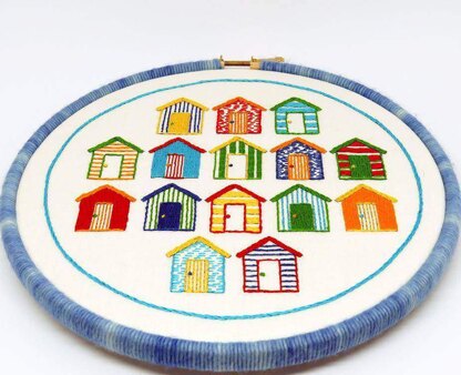 Stitchdoodles Beach Huts Hand Embroidery Pattern