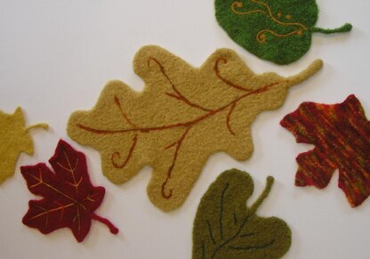 Felted Wool Leaves