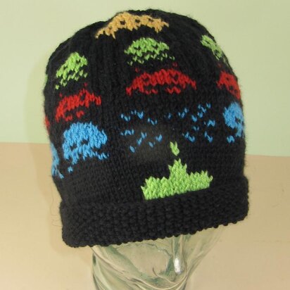 Retro Space Invaders Beanie Hat