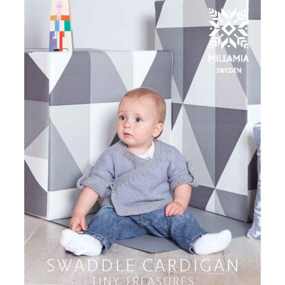 "Swaddle Cardigan" - Cardigan Knitting Pattern For Babies in MillaMia Naturally Soft Aran