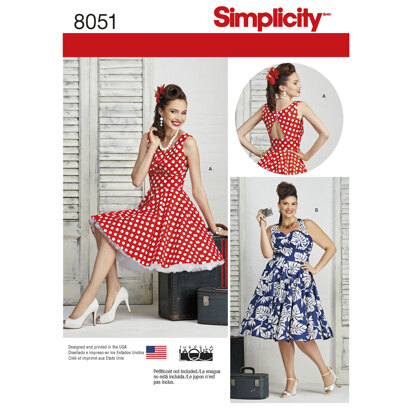 Simplicity Women's and Plus Size Dresses 8051 - Sewing Pattern
