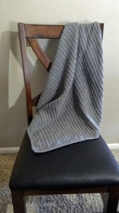 Classic modern subtle ridged baby blanket crochet pattern