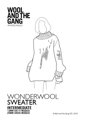 Wonderwool Sweater in Wool and the Gang - Downloadable PDF