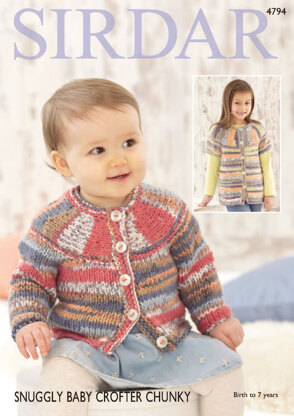 Cardigans in Sirdar Snuggly Baby Crofter Chunky - 4794 - Downloadable PDF