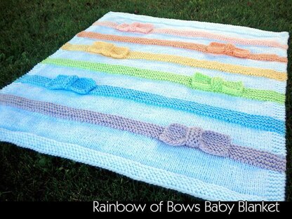 Rainbow of Bows Baby Blanket