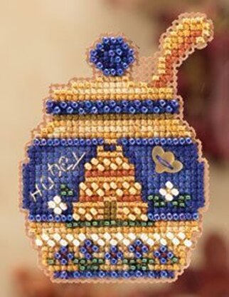 Mill Hill Honey Pot Fridge Magnet Cross Stitch Kit - 6cm x 7.5cm