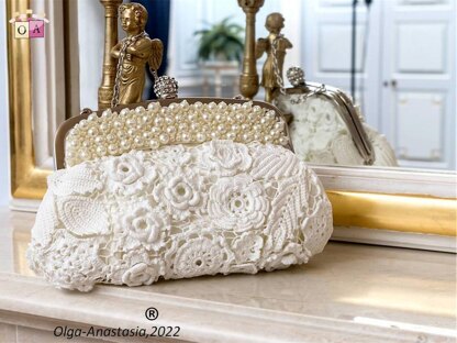 Irish lace bridal handbag