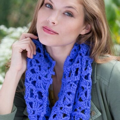 Picot Square Cowl in Red Heart With Love Solids - LW4006