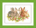 Vervaco Counted Cross Stitch Kit Rabbits In A Field Cross Stitch Kit